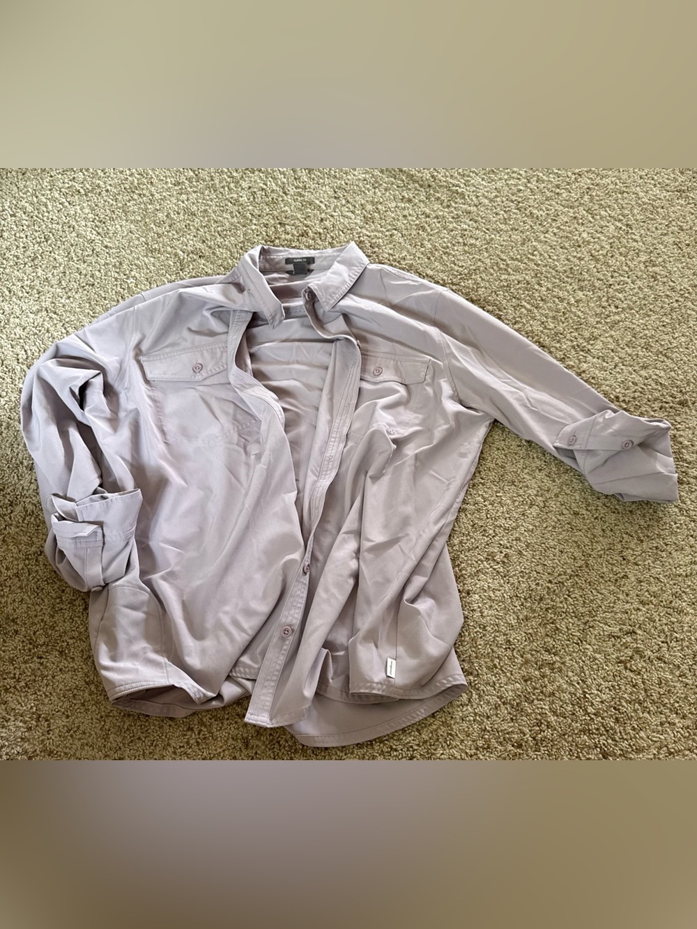 Eddie Bauer Departure Long Sleeve Shirt Women’s XL Light Lilac Classic Fit UPF